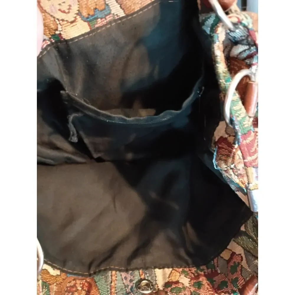 Vintage Children Of The World Jaquard Tapestry Shoulder Bag Unbranded Excellent